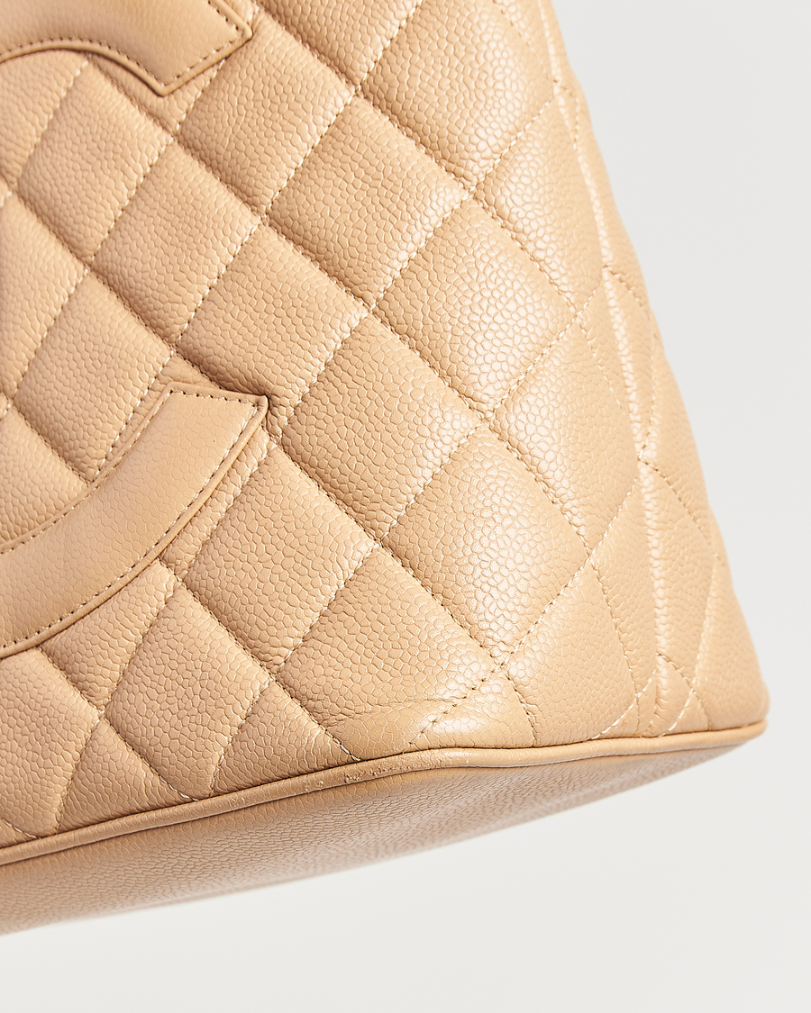 Men | Gifts for Her | Chanel Pre-Owned | Medallion Tote Bag Caviar Beige