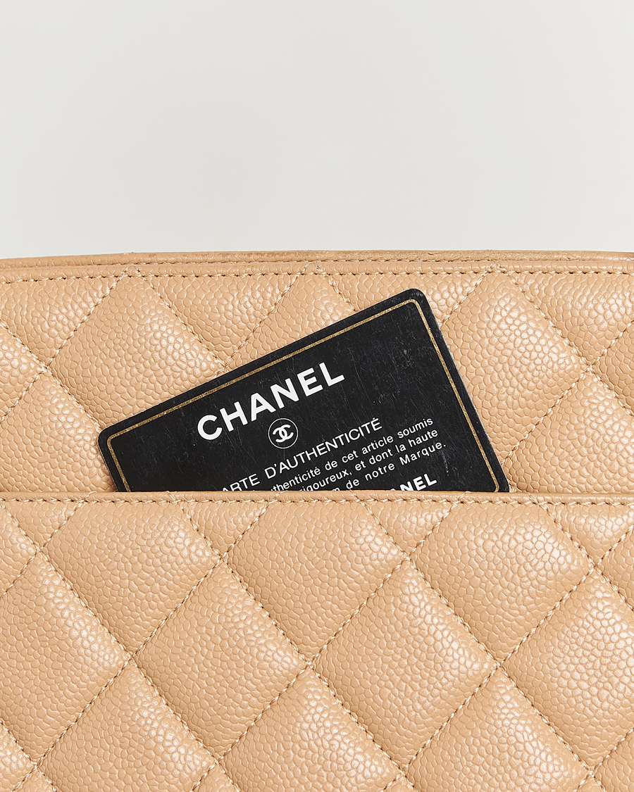Men | Gifts for Her | Chanel Pre-Owned | Medallion Tote Bag Caviar Beige