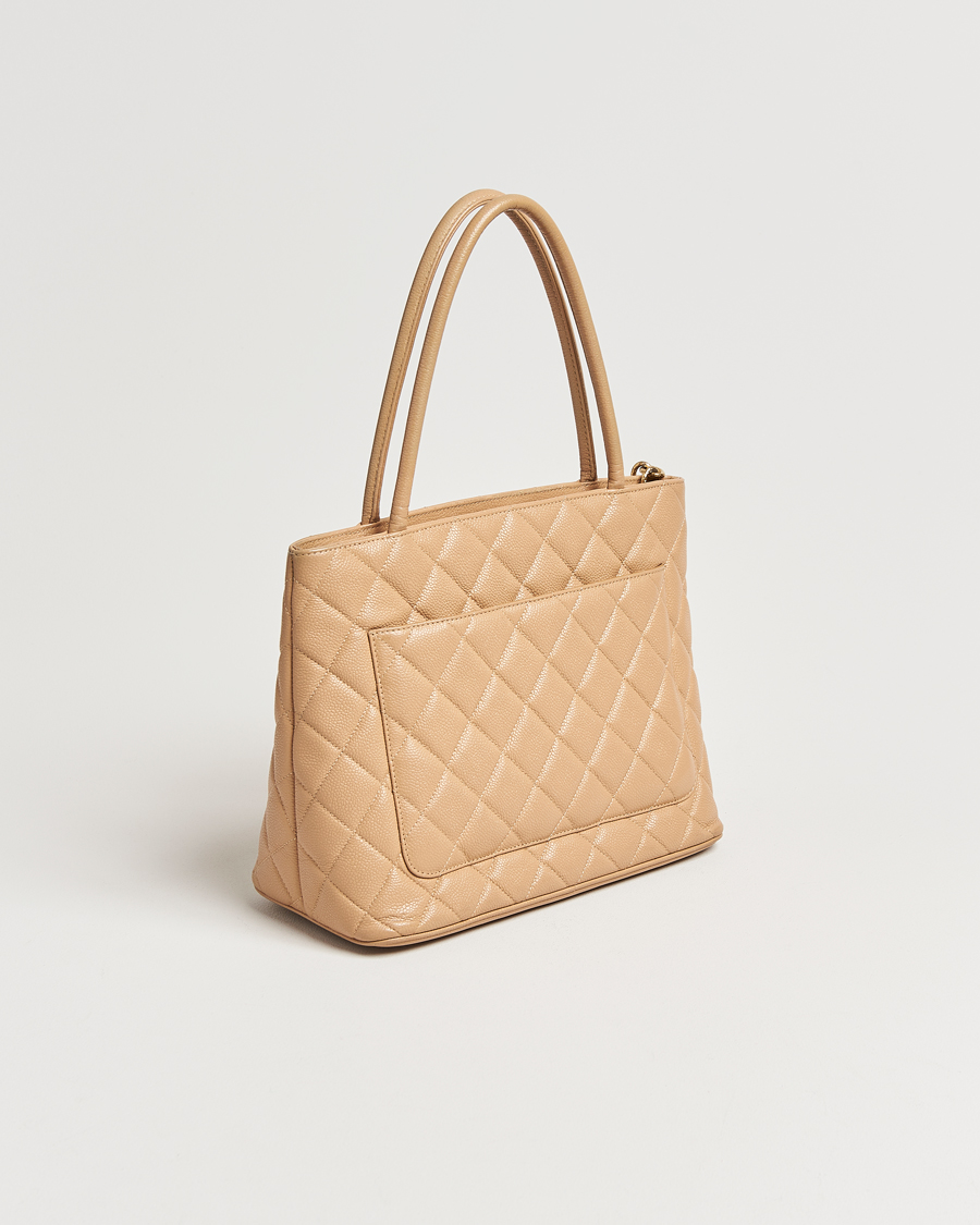Men | Gifts for Her | Chanel Pre-Owned | Medallion Tote Bag Caviar Beige
