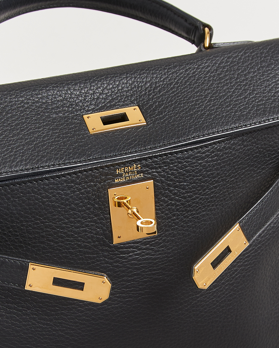 Men | Gifts for Her | Hermès Pre-Owned | Kelly 32 Handbag Taurillon Leather Black