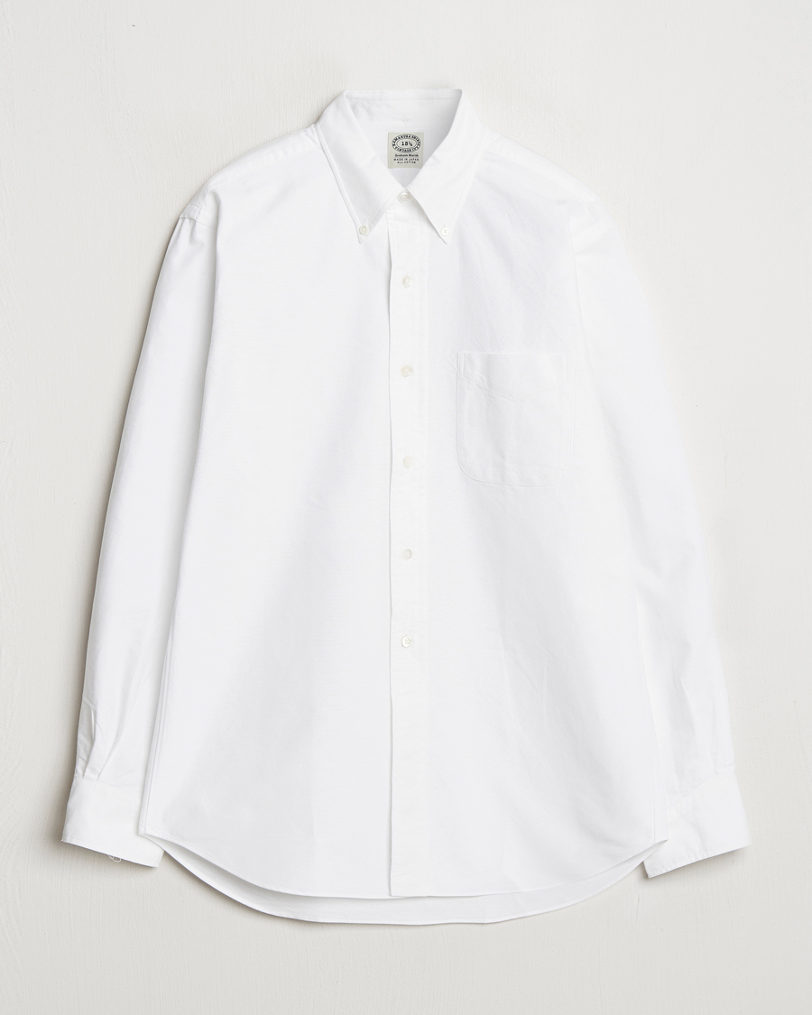 Men | Shirts | Kamakura Shirts | Vintage Ivy Oxford Button Down Shirt White