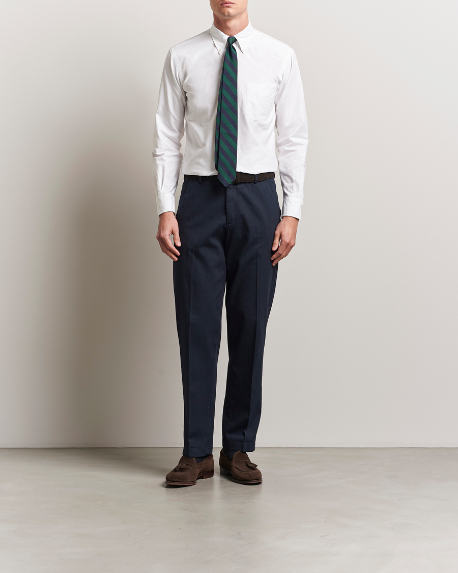 Men | Shirts | Kamakura Shirts | Vintage Ivy Oxford Button Down Shirt White