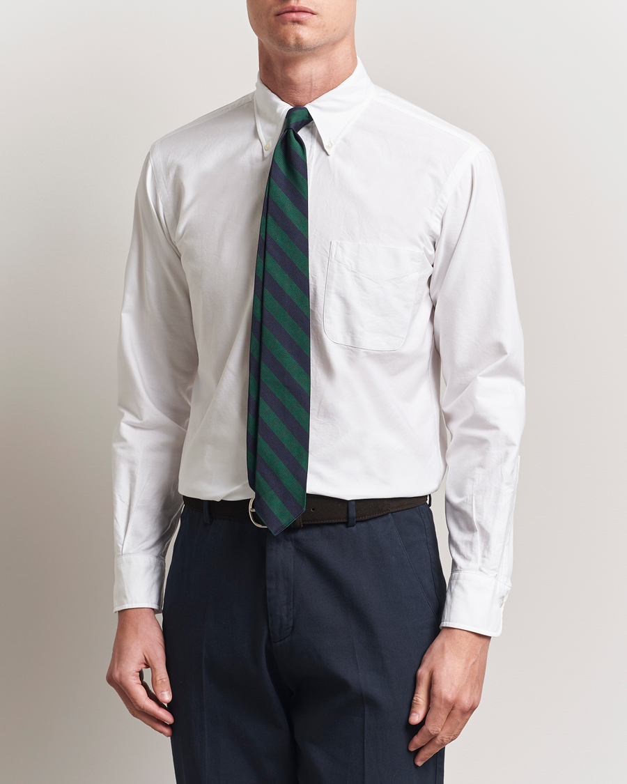Men | Shirts | Kamakura Shirts | Vintage Ivy Oxford Button Down Shirt White