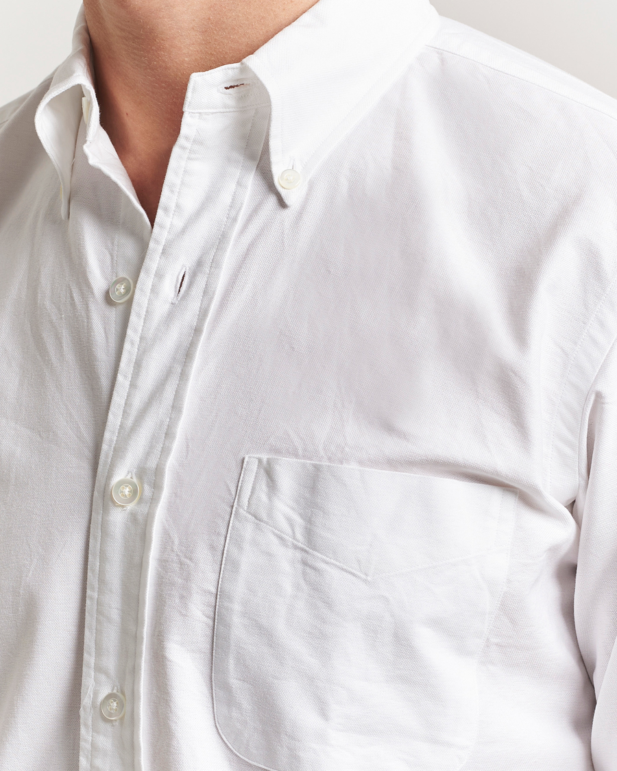 Men | Shirts | Kamakura Shirts | Vintage Ivy Oxford Button Down Shirt White
