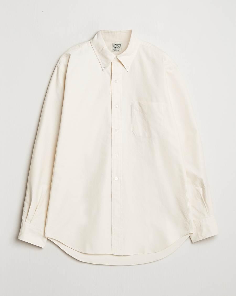 Men | Shirts | Kamakura Shirts | Vintage Ivy Oxford Button Down Shirt Beige