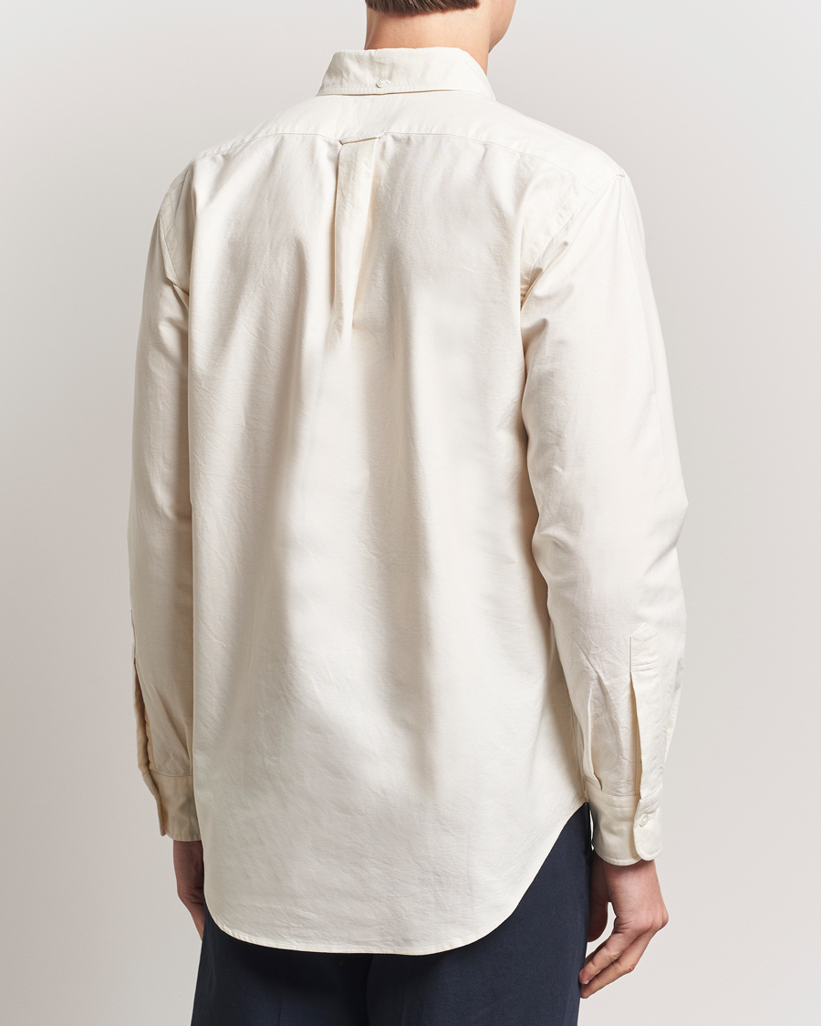 Men | Shirts | Kamakura Shirts | Vintage Ivy Oxford Button Down Shirt Beige