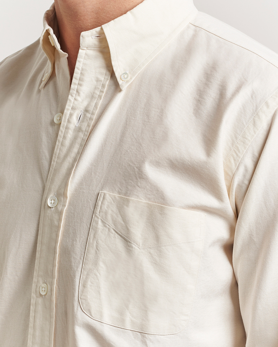 Men | Shirts | Kamakura Shirts | Vintage Ivy Oxford Button Down Shirt Beige