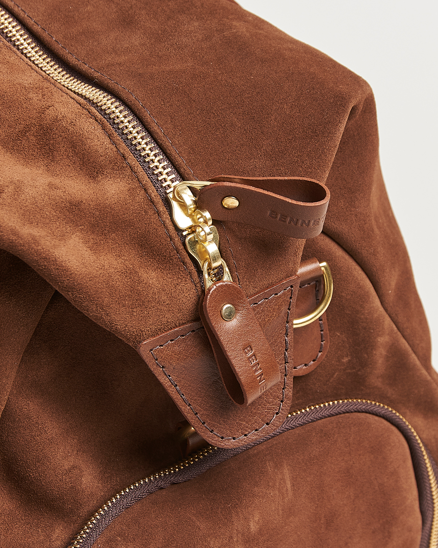 Men | Bags | Bennett Winch | Suede Weekender Brown