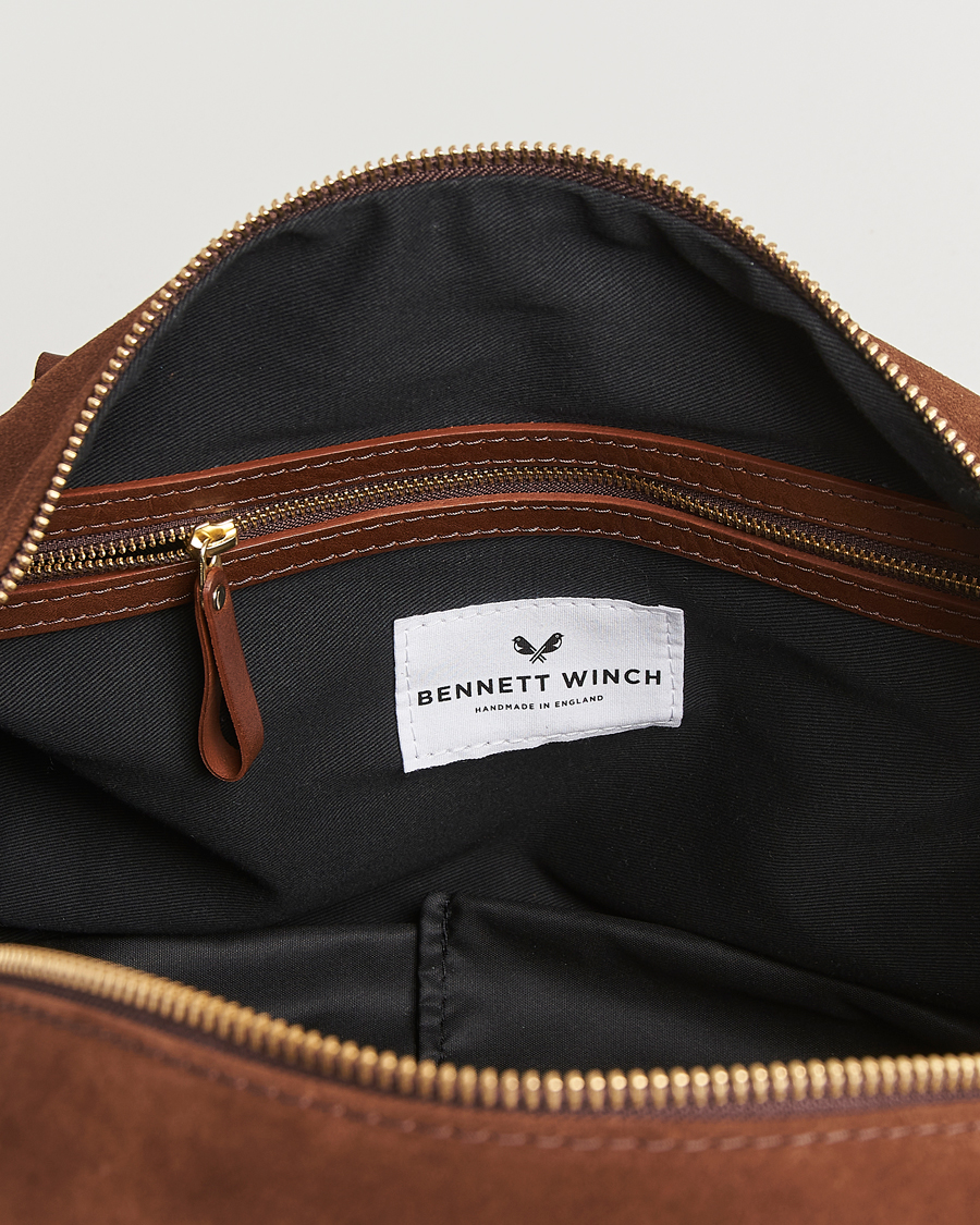 Men | Bags | Bennett Winch | Suede Weekender Brown