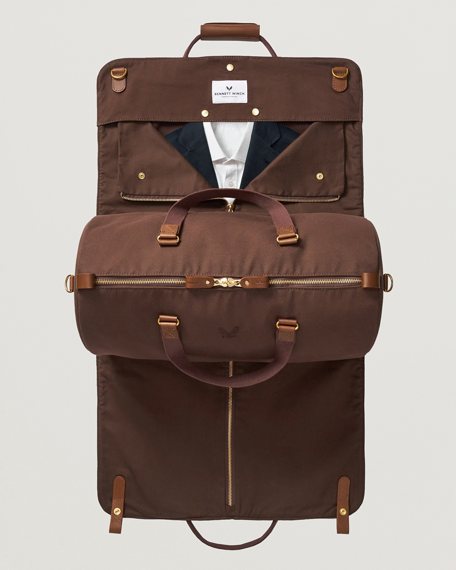 Men | Bags | Bennett Winch | Canvas Suit Carrier Holdall Chocolate