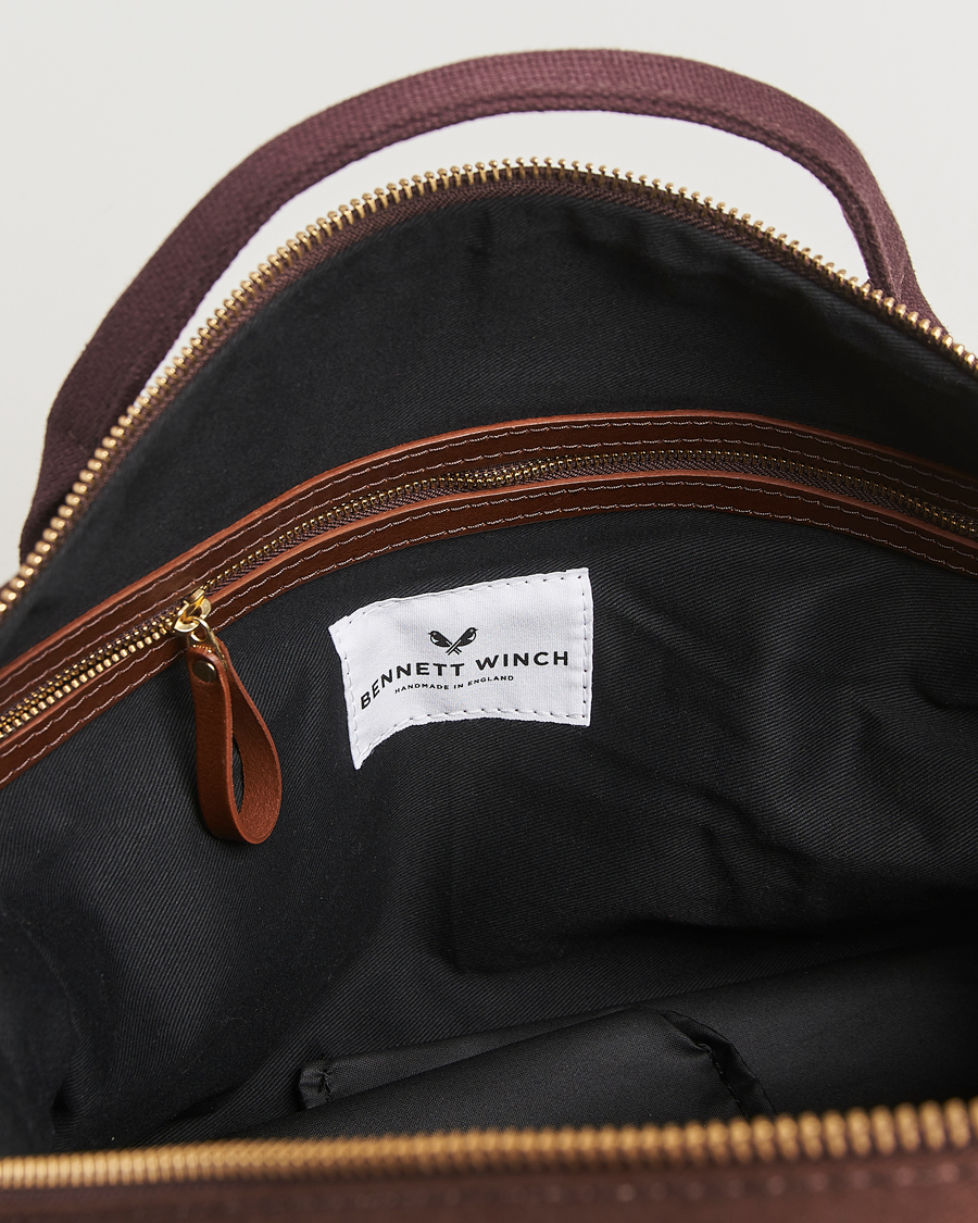 Men | Bags | Bennett Winch | Canvas Weekender Black Chocolate