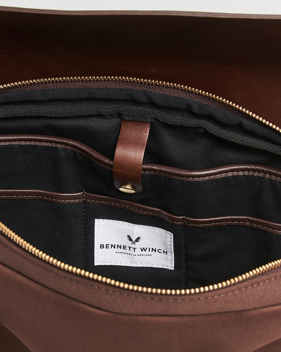 Men | Bags | Bennett Winch | Canvas Briefcase Chocolate