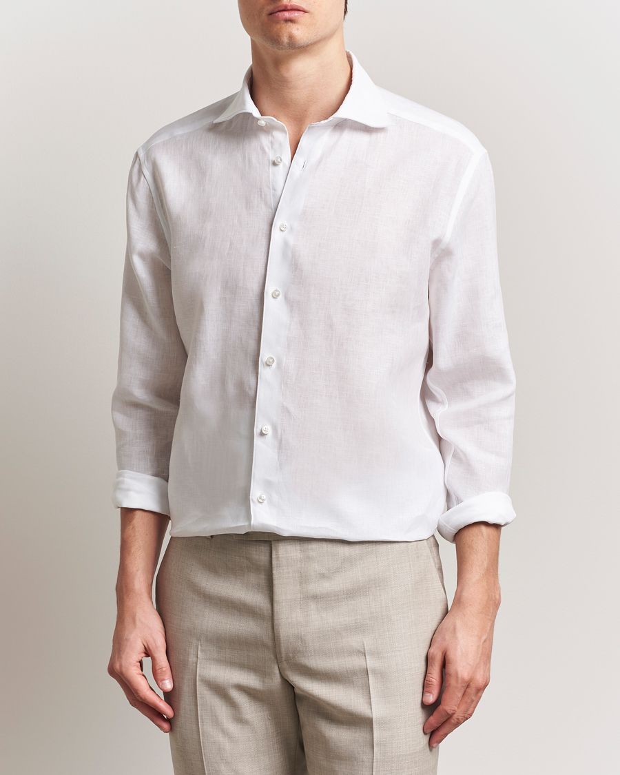 Men | Shirts | Stenströms | 1899 Linen Shirt White