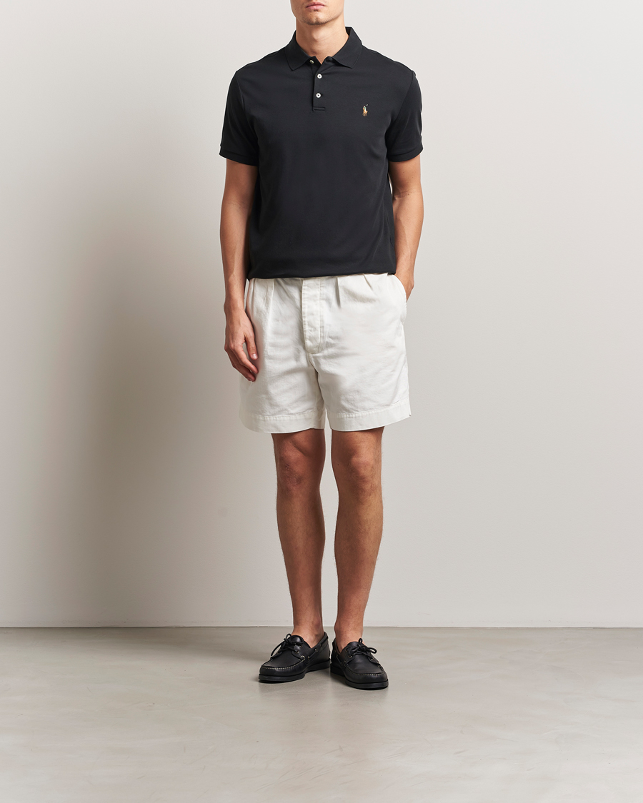 Men | Polo Shirts | Polo Ralph Lauren | Custom Slim Fit Cotton Polo Polo Black