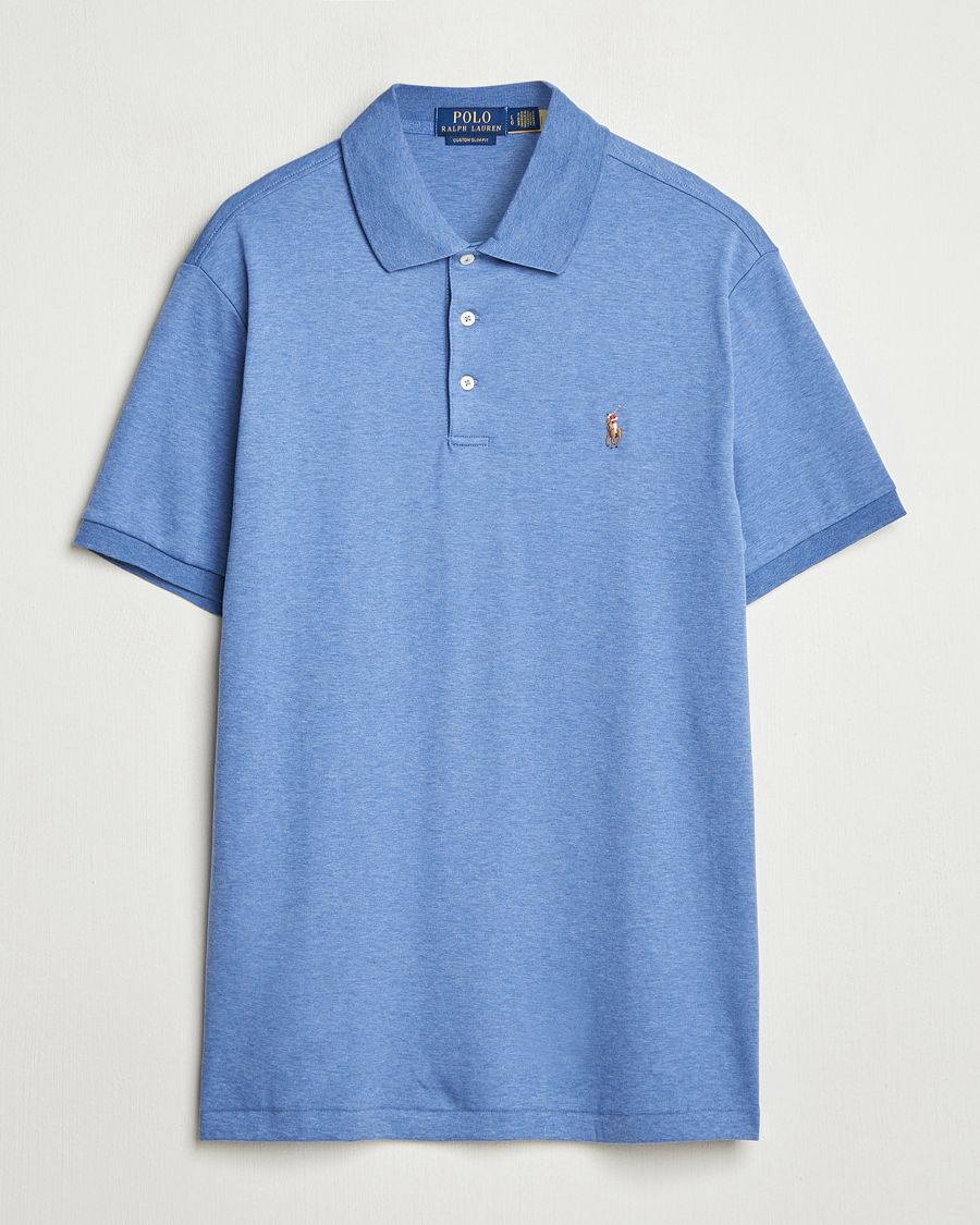 Men | Polo Shirts | Polo Ralph Lauren | Custom Slim Fit Cotton Polo Faded Royal