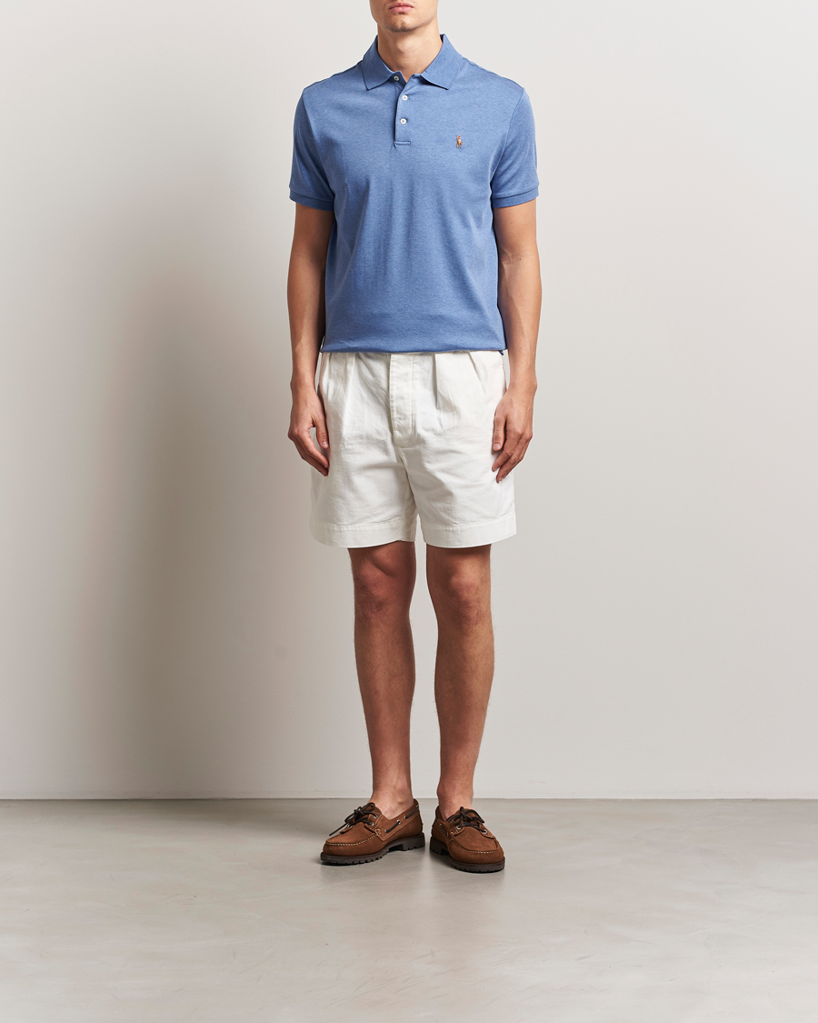Men | Polo Shirts | Polo Ralph Lauren | Custom Slim Fit Cotton Polo Faded Royal