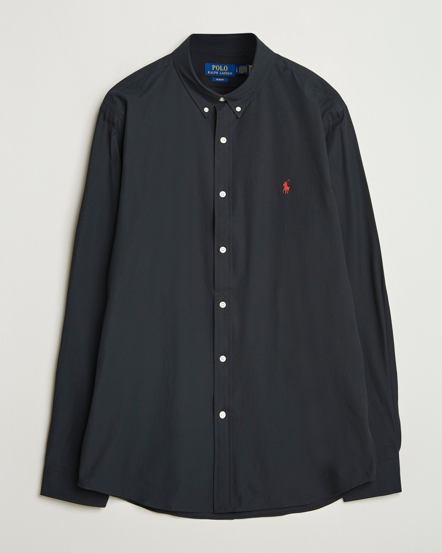 Men | Shirts | Polo Ralph Lauren | Slim Fit Poplin Shirt Polo Black
