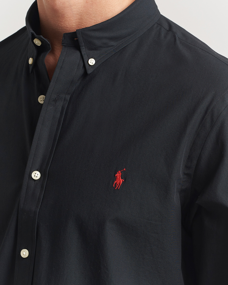 Men | Shirts | Polo Ralph Lauren | Slim Fit Poplin Shirt Polo Black