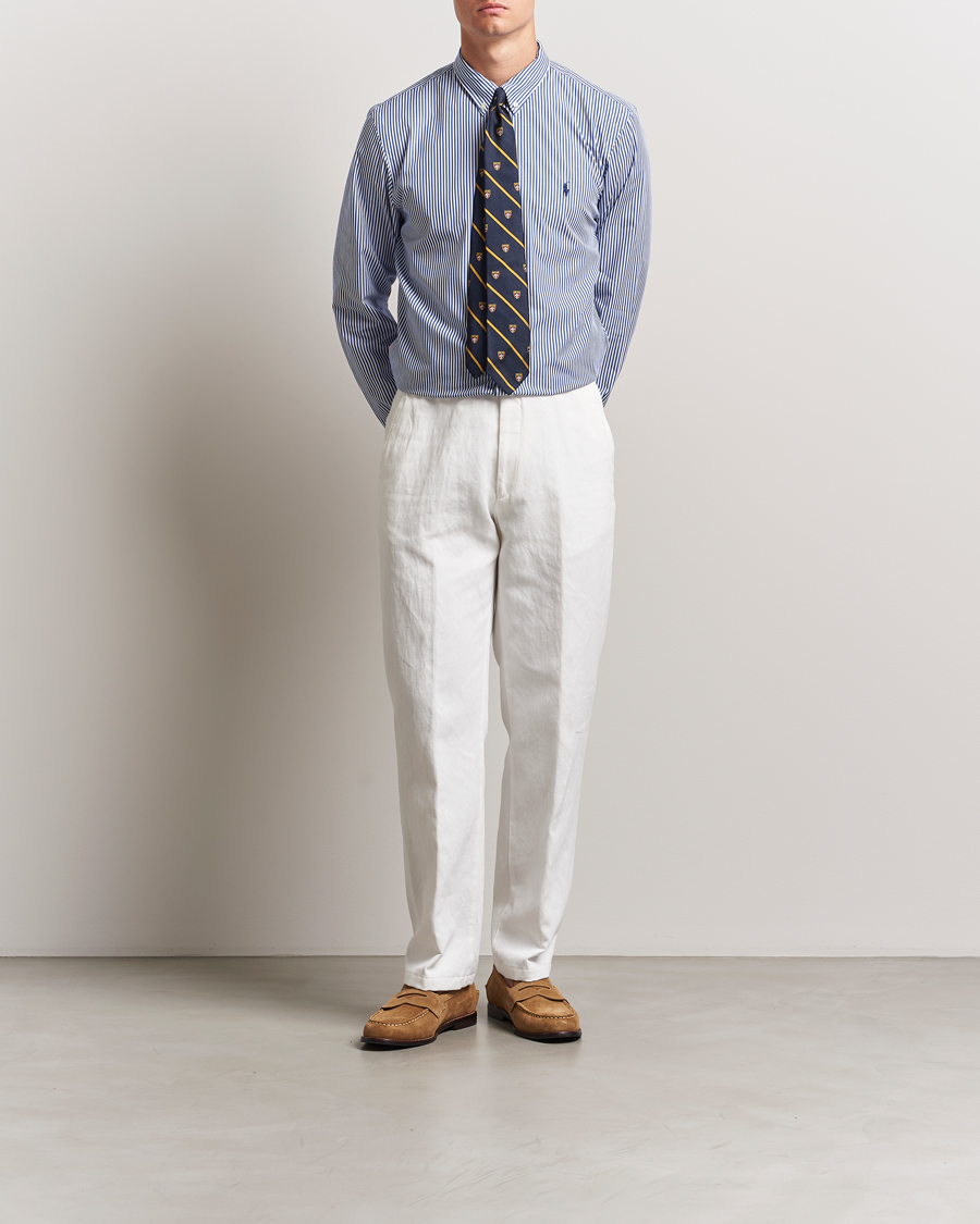 Men | Shirts | Polo Ralph Lauren | Slim Fit Poplin Shirt Blue/White Bengal Stripe