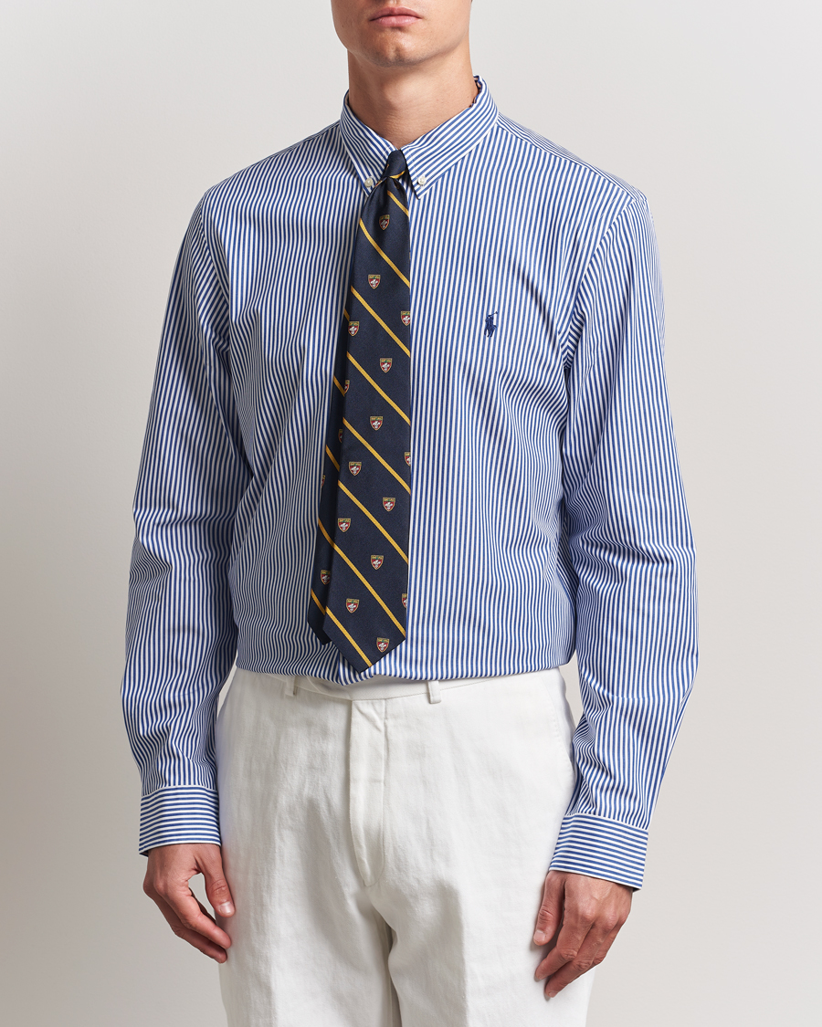 Men | Shirts | Polo Ralph Lauren | Slim Fit Poplin Shirt Blue/White Bengal Stripe