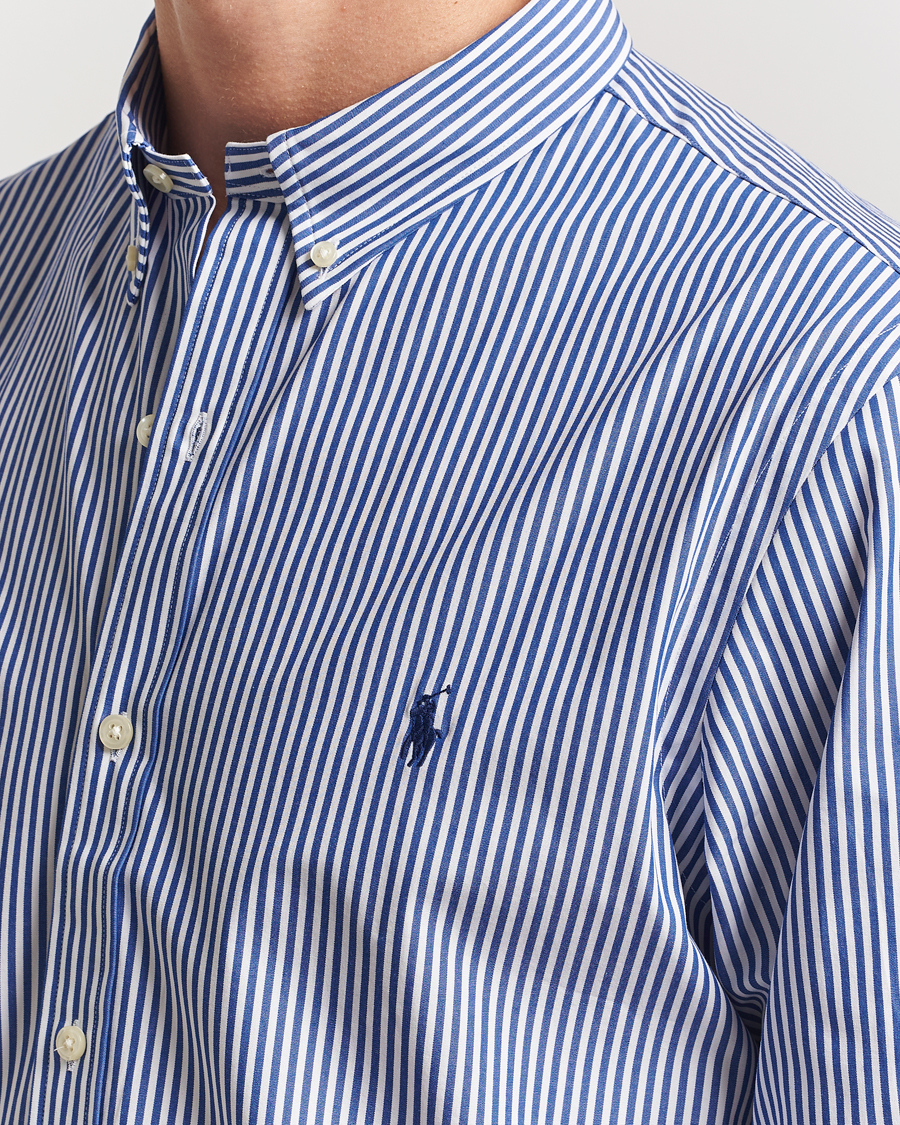 Men | Shirts | Polo Ralph Lauren | Slim Fit Poplin Shirt Blue/White Bengal Stripe