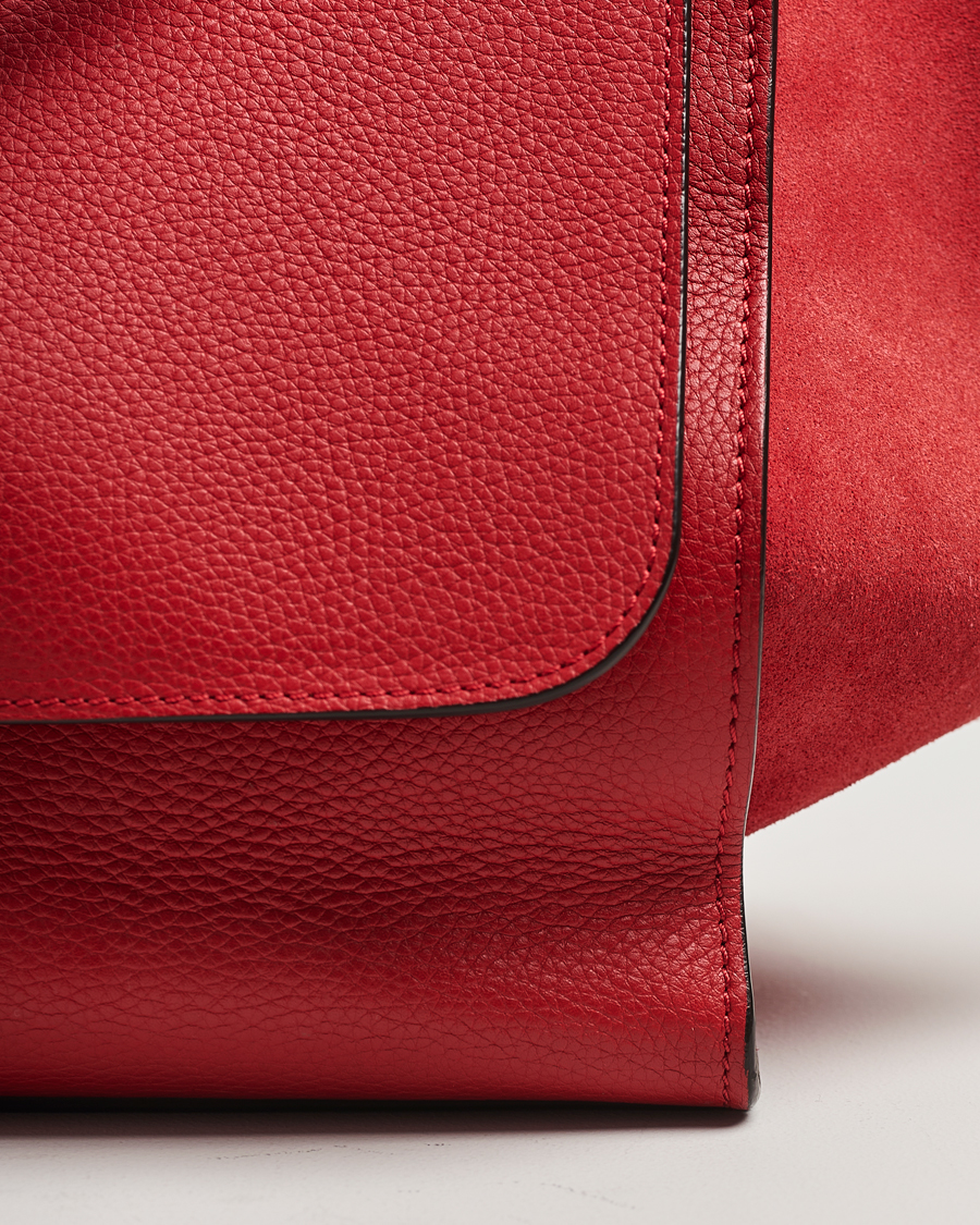 Men | Gifts for Her | Celine Pre-Owned | Trapeze Leather Suede Handbag Red Medium