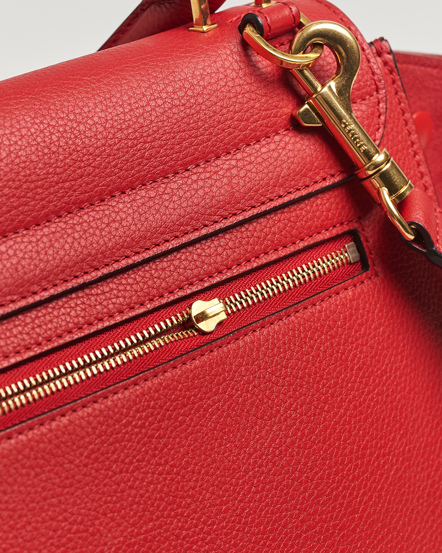 Men | Gifts for Her | Celine Pre-Owned | Trapeze Leather Suede Handbag Red Medium