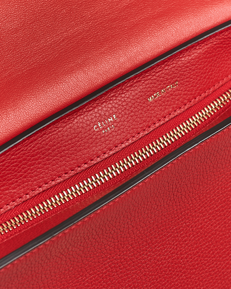 Men | Gifts for Her | Celine Pre-Owned | Trapeze Leather Suede Handbag Red Medium