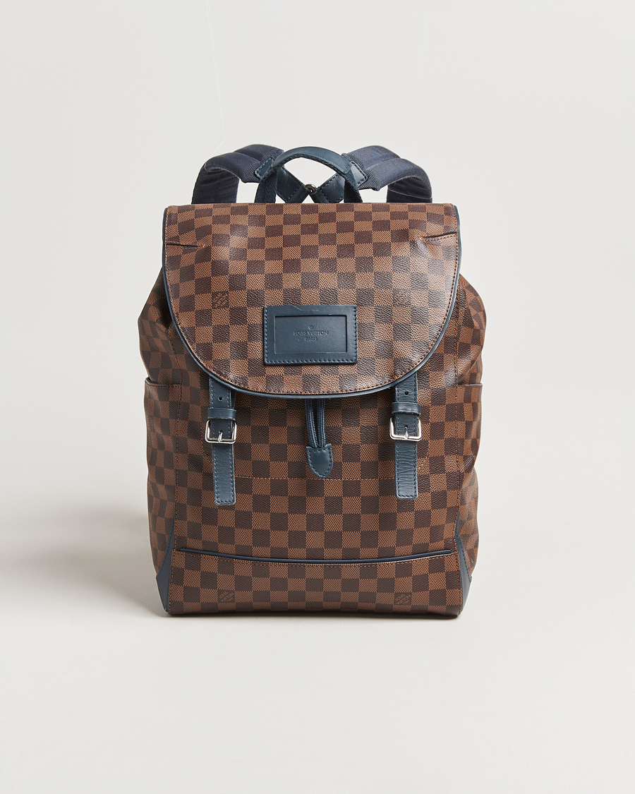 Men | Pre-Owned & Vintage Bags | Louis Vuitton Pre-Owned | Runner Backpack Damier Ebene