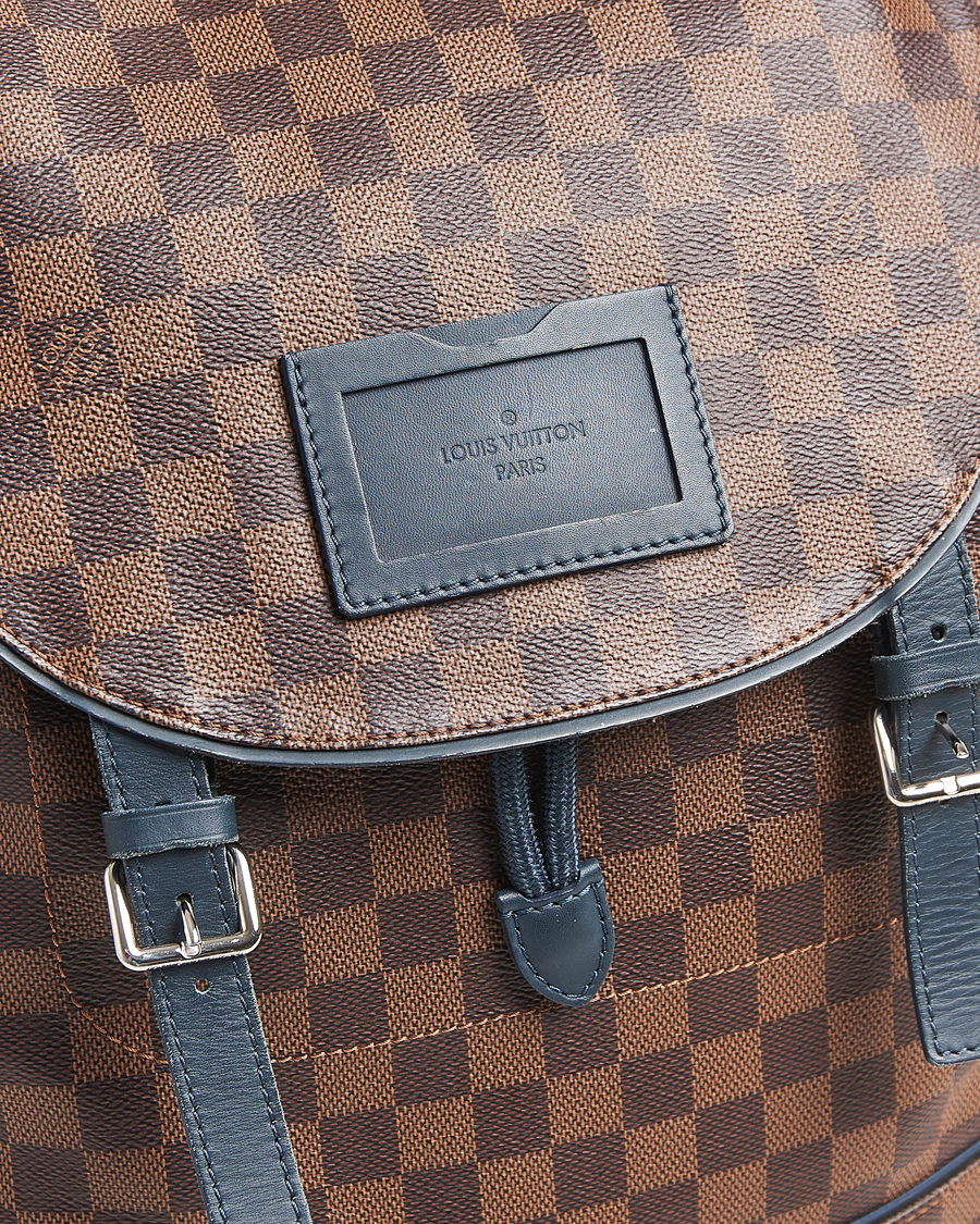 Men | Pre-Owned & Vintage Bags | Louis Vuitton Pre-Owned | Runner Backpack Damier Ebene