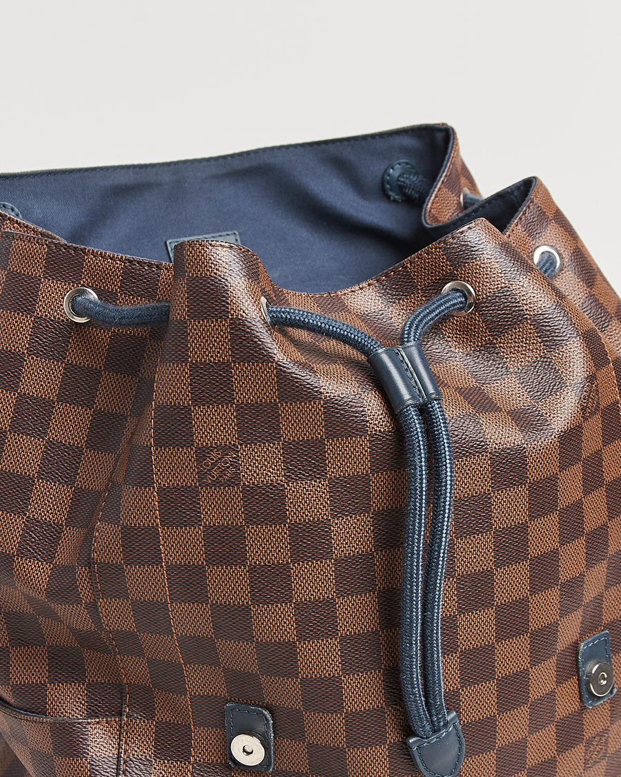 Men | Pre-Owned & Vintage Bags | Louis Vuitton Pre-Owned | Runner Backpack Damier Ebene