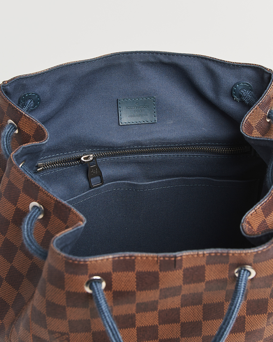 Men | Pre-Owned & Vintage Bags | Louis Vuitton Pre-Owned | Runner Backpack Damier Ebene