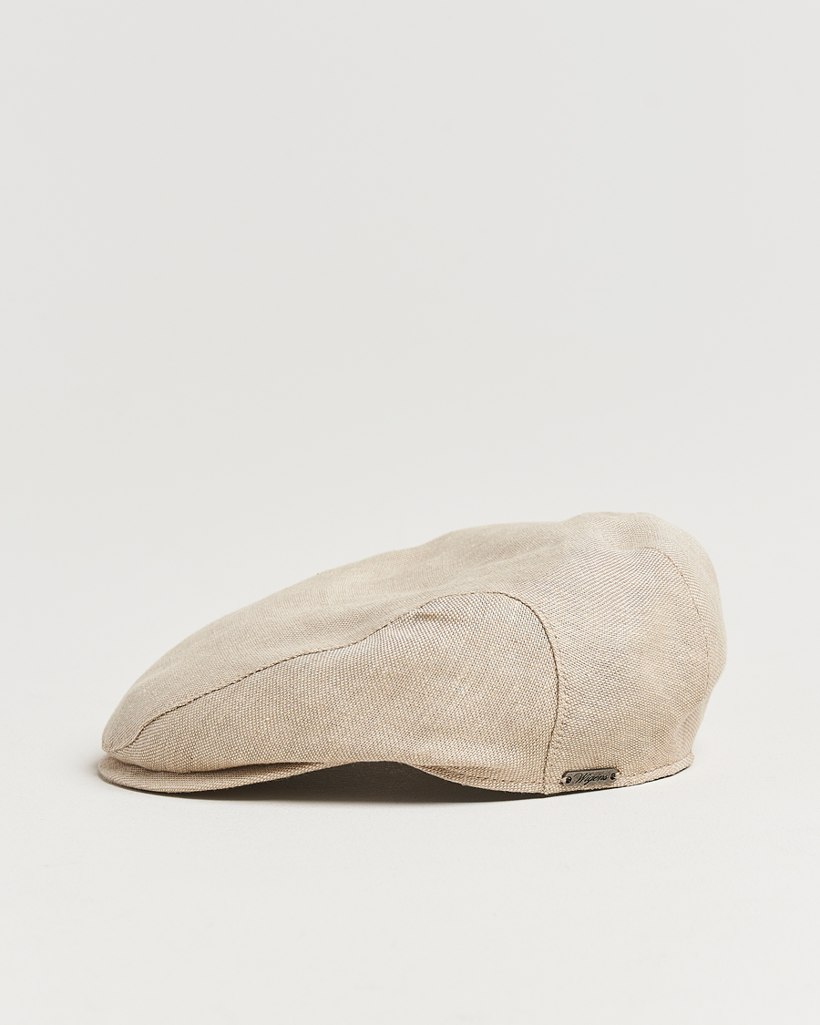 Men | Hats & Caps | Wigéns | Ivy Slim Hopsack Linen Cap Sand