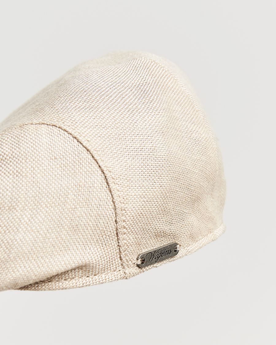 Men | Hats & Caps | Wigéns | Ivy Slim Hopsack Linen Cap Sand
