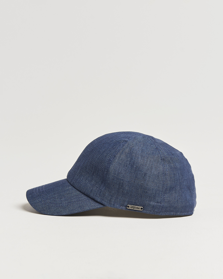 Men | Hats & Caps | Wigéns | Baseball Linen Cap Denim Blue