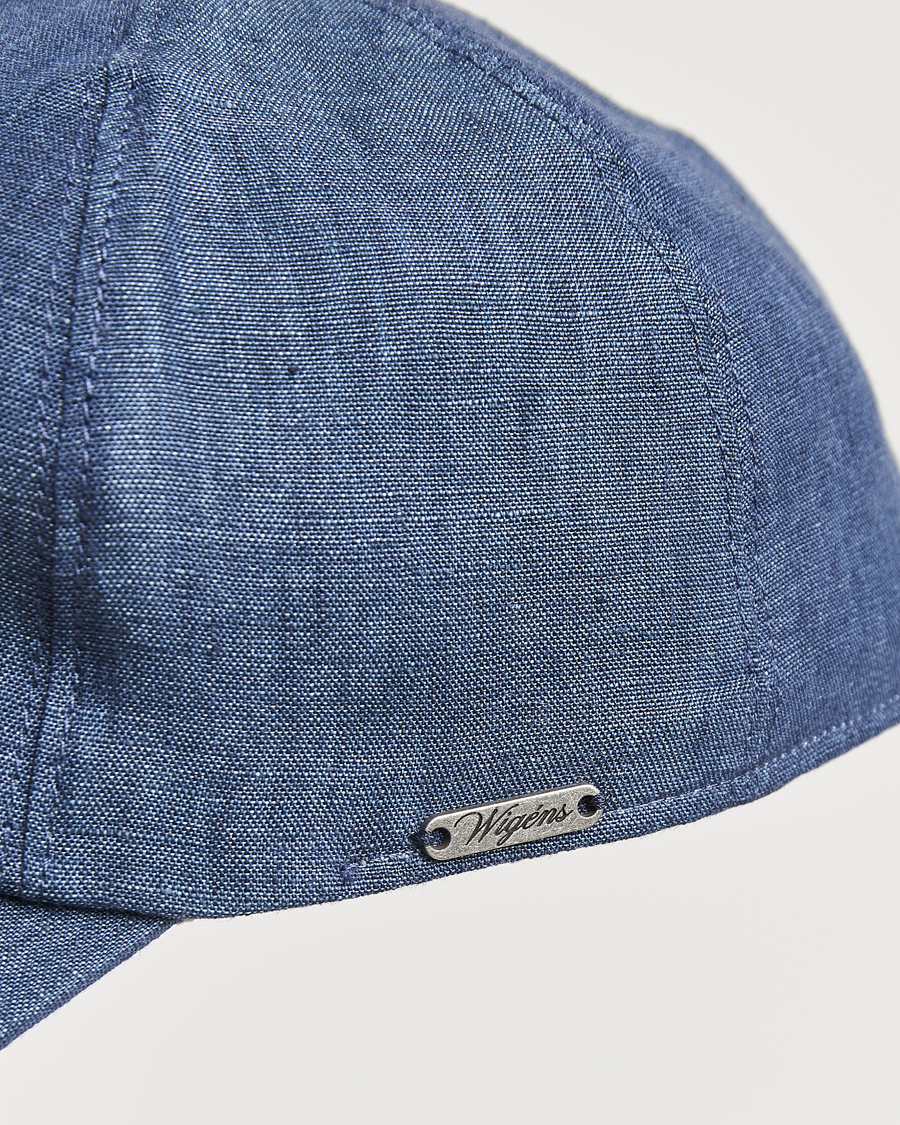 Men | Hats & Caps | Wigéns | Baseball Linen Cap Denim Blue