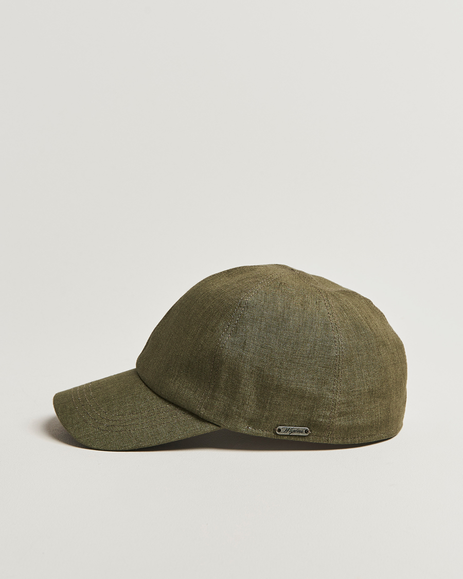 Men | Hats & Caps | Wigéns | Baseball Linen Cap Olive