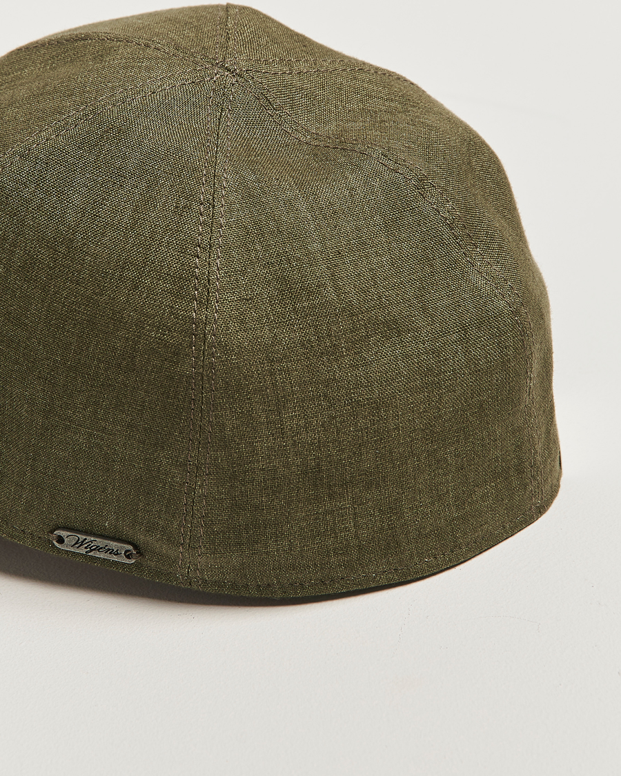 Men | Hats & Caps | Wigéns | Baseball Linen Cap Olive