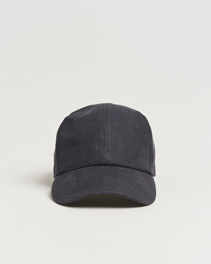 Men | Hats & Caps | Wigéns | Baseball Linen Cap Black