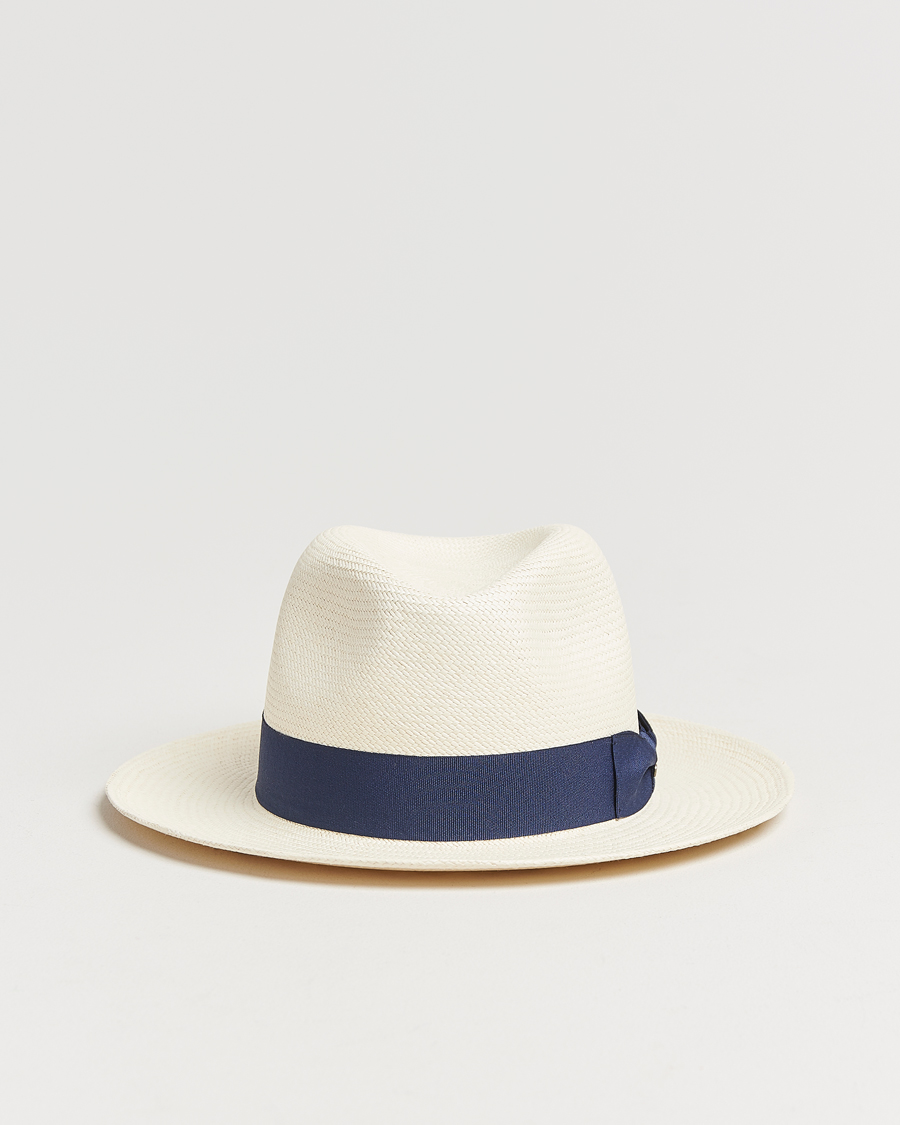 Men | Hats & Caps | Wigéns | Panama Hat White/Navy