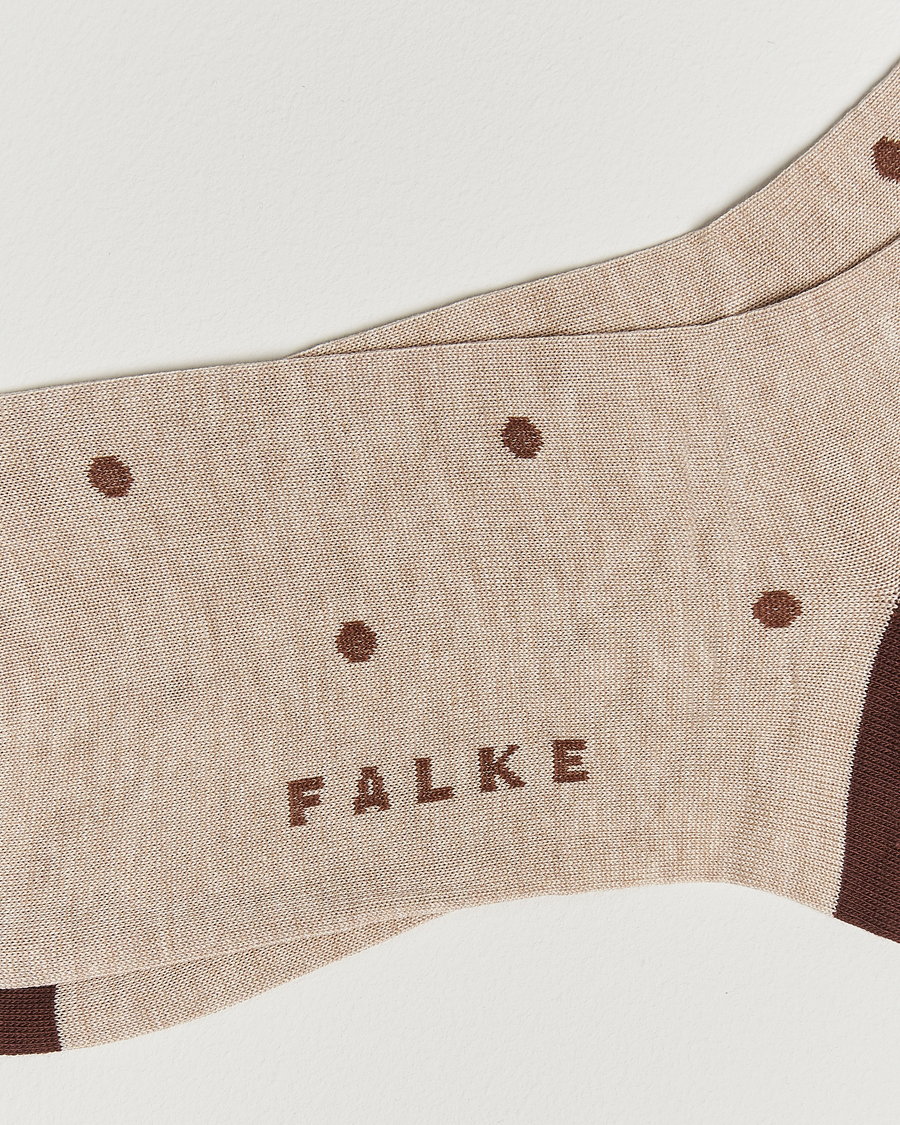 Men | Underwear & Socks | Falke | Cotton Dot Sock Taupe Melange