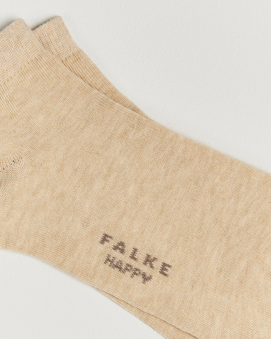Men | Underwear & Socks | Falke | Happy 2-Pack Cotton Sneaker Socks Sand Melange