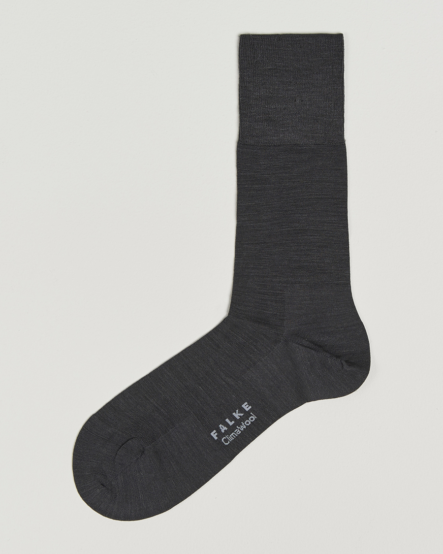 Men | Underwear & Socks | Falke | Clima Wool Sock Anthracite Melange