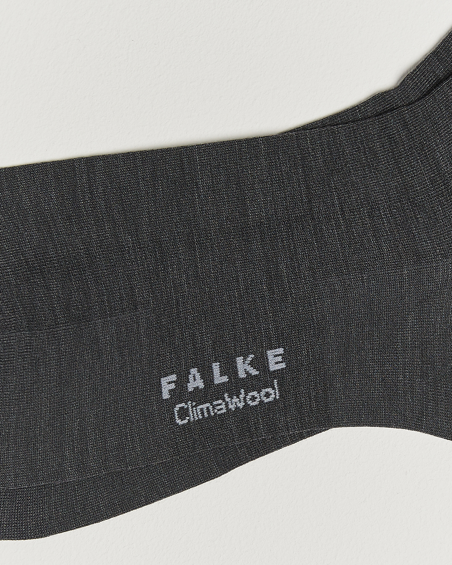 Men | Underwear & Socks | Falke | Clima Wool Sock Anthracite Melange