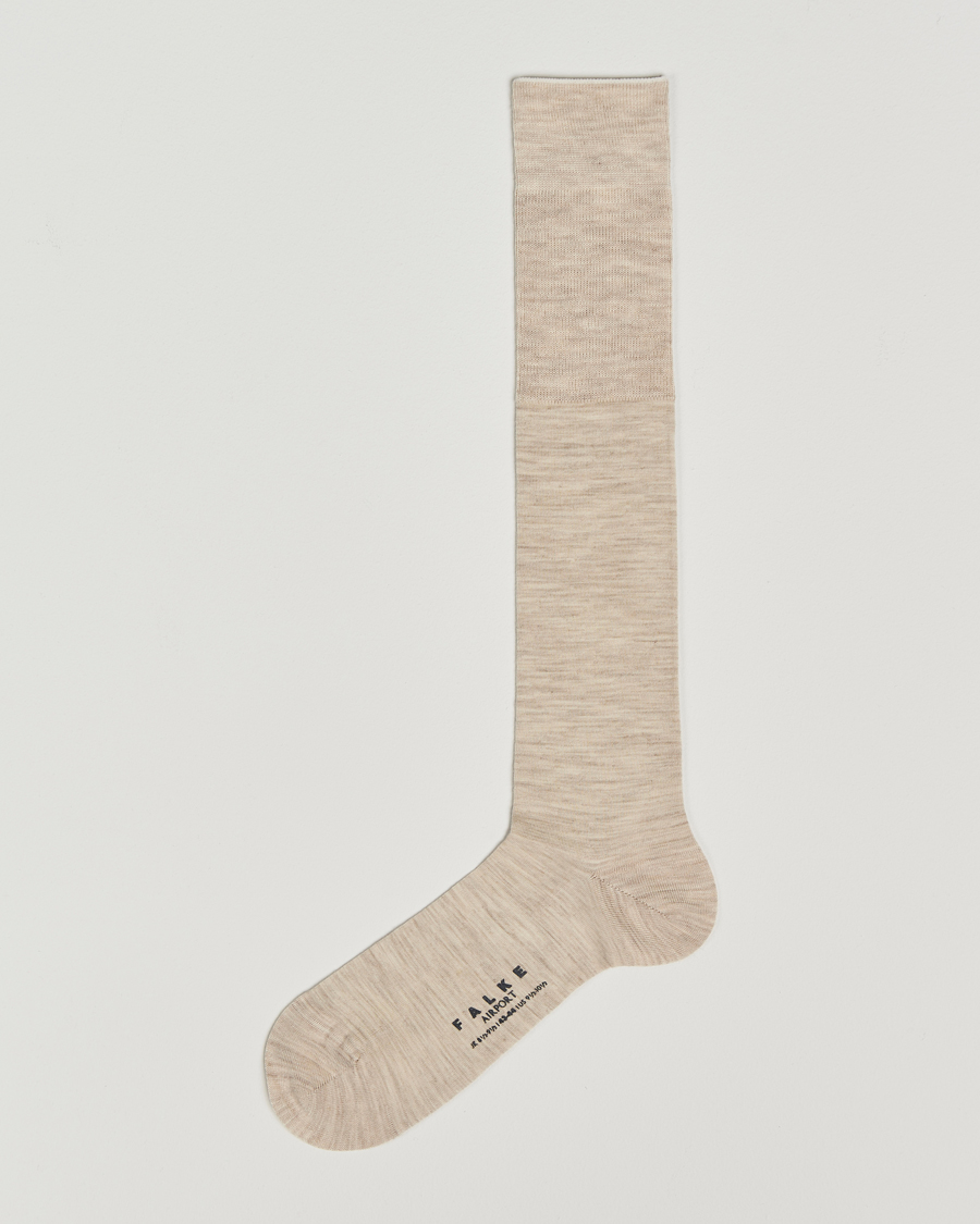 Men | Underwear & Socks | Falke | Airport Knee Sock Beige Melange
