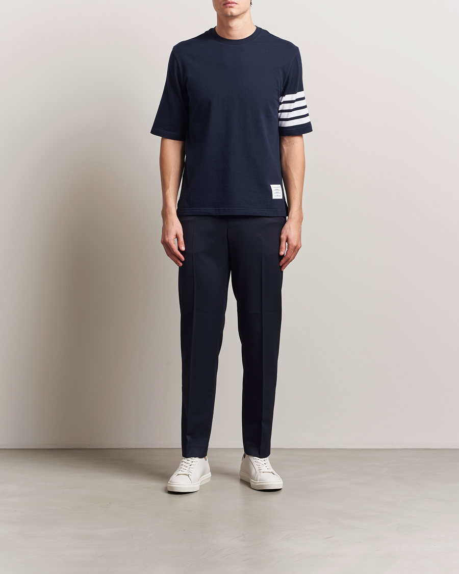 Men | T-Shirts | Thom Browne | 4-Bar T-Shirt Navy