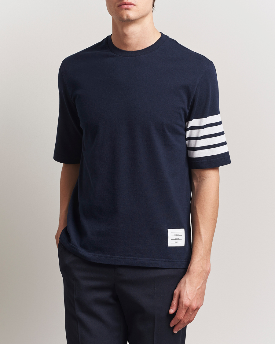 Men | T-Shirts | Thom Browne | 4-Bar T-Shirt Navy