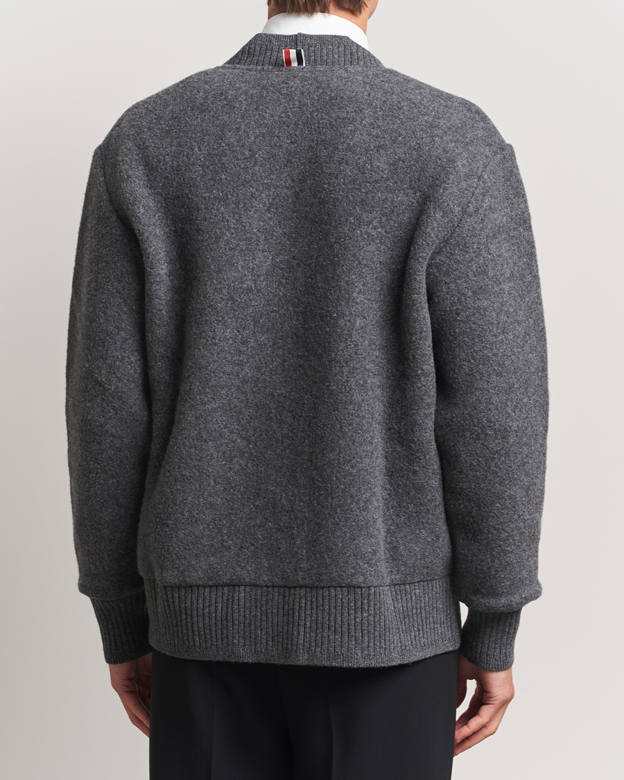 Men | Sweaters & Knitwear | Thom Browne | Wool Fleece Cardigan Charcoal