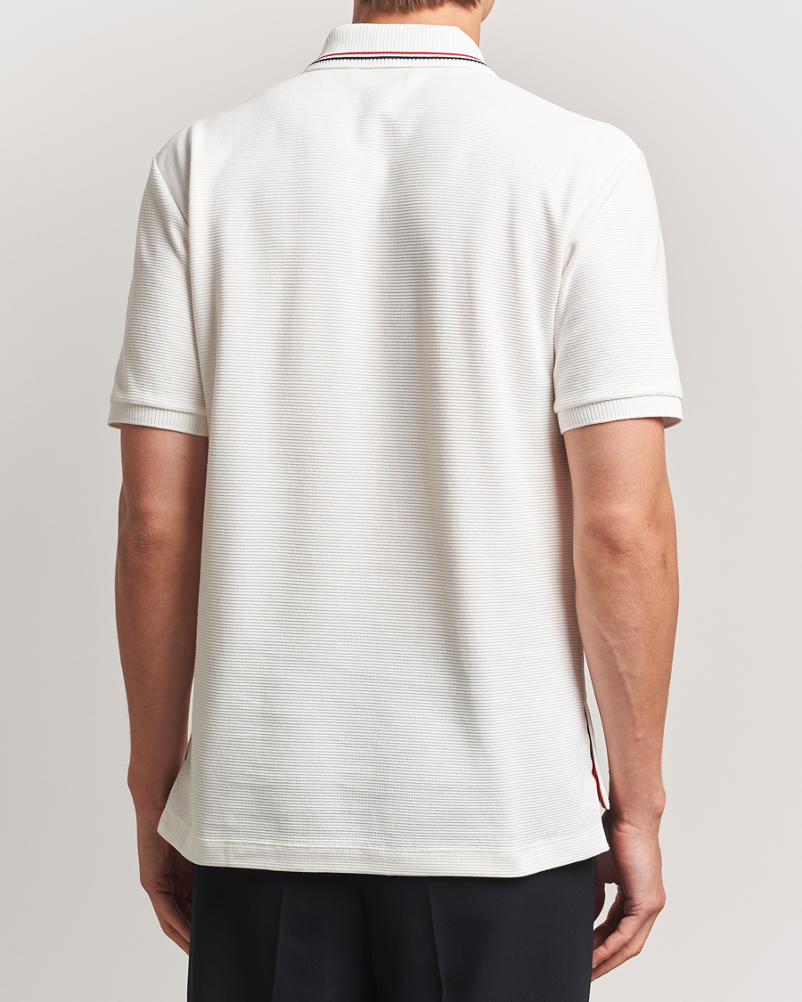 Men | Polo Shirts | Thom Browne | Waffle Cotton Polo Natural White