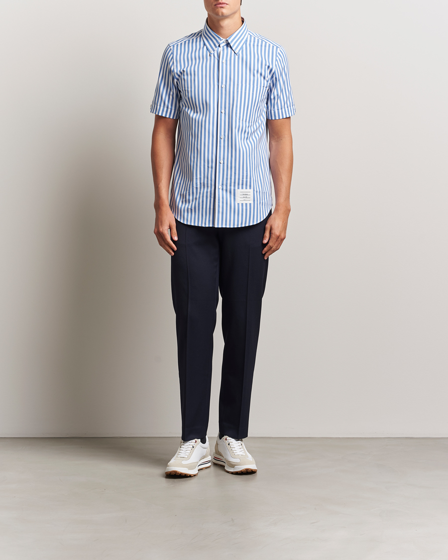 Men | Shirts | Thom Browne | Short Sleeve Button Down Shirt Medium Blue